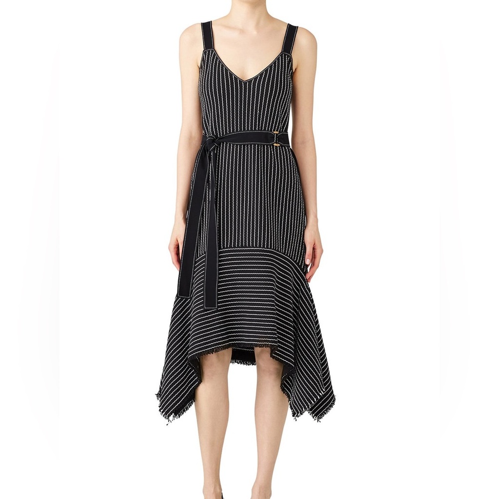 Derek Lam 10 Crosby Black and White Asymmetrical Dress Size 00